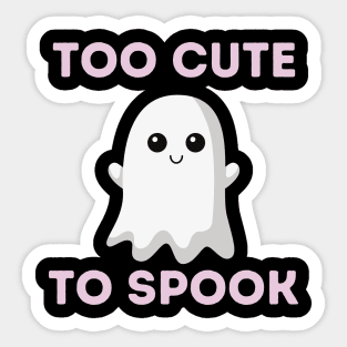 Funny Gifts for Halloween Too cute to spook Sticker